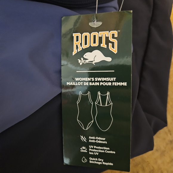 New With Tags Roots One Piece Blue Swimsuit Plus Size 18 - Picture 5 of 7